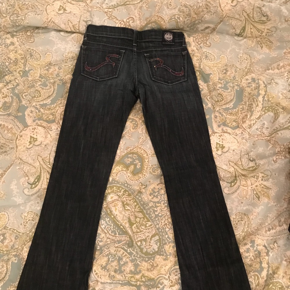 Rock and Republic jeans with rainbow Swarovski